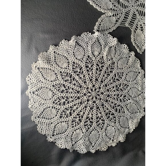 Vintage Handcrafted Lace Doilies Set Of 2 Decorative Table Accents - Picture 2 of 13